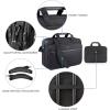 KROSER Laptop Bag Premium Laptop Briefcase Fits Up to 17.3 Inch Laptop Expandable Water-Repellent Shoulder Messenger Bag Computer Bag with RFID Pockets for Travel/Business/Men/Women-Black