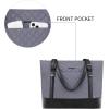KROSER Laptop Tote Bag 15.6 Inch with USB Port, Large Work Tote Bag Computer Shoulder Bag for Women, Laptop Case for Office Business Travel(Quilted)(Grey)