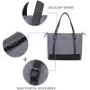 KROSER Laptop Tote Bag 15.6 Inch with USB Port, Large Work Tote Bag Computer Shoulder Bag for Women, Laptop Case for Office Business Travel(Quilted)(Grey)