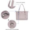 KROSER Laptop Tote Bag 15.6 Inch with USB Port, Large Work Tote Bag Computer Shoulder Bag for Women, Laptop Case for Office Business Travel(Quilted)(Grey Pink)