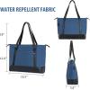KROSER Laptop Tote Bag 15.6 Inch with USB Port, Large Work Tote Bag Computer Shoulder Bag for Women, Laptop Case for Office Business Travel(Quilted)(Haze Blue)