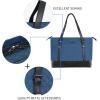 KROSER Laptop Tote Bag 15.6 Inch with USB Port, Large Work Tote Bag Computer Shoulder Bag for Women, Laptop Case for Office Business Travel(Quilted)(Haze Blue)