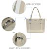 KROSER Laptop Tote Bag 15.6 Inch with USB Port, Large Work Tote Bag Computer Shoulder Bag for Women, Laptop Case for Office Business Travel(Quilted)(Light Khaki)