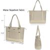 KROSER Laptop Tote Bag 15.6 Inch with USB Port, Large Work Tote Bag Computer Shoulder Bag for Women, Laptop Case for Office Business Travel(Quilted)(Light Khaki)