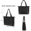 KROSER Laptop Tote Bag 15.6 Inch with USB Port, Large Work Tote Bag Computer Shoulder Bag for Women, Laptop Case for Office Business Travel(Quilted)(Qulited Black)