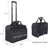 KROSER Rolling Laptop Bag Premium Wheeled Briefcase Fits Up to 17.3 Inch Laptop Overnight Roller Case Computer Bag with RFID Pockets for Travel/Business/Men/Women-Black