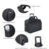 KROSER Rolling Laptop Bag Premium Wheeled Briefcase Fits Up to 17.3 Inch Laptop Overnight Roller Case Computer Bag with RFID Pockets for Travel/Business/Men/Women-Black