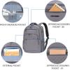 KROSER Travel Laptop Backpack 17 Inch Large Computer Backpack Water-Repellent Daypack with USB Charging Port RFID Pockets for Work/Business/College/Men/Women(Quilted)(Quilted Dark Grey)
