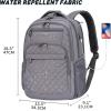 KROSER Travel Laptop Backpack 17 Inch Large Computer Backpack Water-Repellent Daypack with USB Charging Port RFID Pockets for Work/Business/College/Men/Women(Quilted)(Quilted Dark Grey)