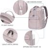 KROSER Travel Laptop Backpack 17 Inch Large Computer Backpack Water-Repellent Daypack with USB Charging Port RFID Pockets for Work/Business/College/Men/Women(Quilted)(Quilted Dusty Pink)