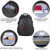 KROSER Travel Laptop Backpack 18.4 inch XXXL Computer Backpack Stylish College Backpack with RFID Pockets USB Charging Port REFLECTIVE STRIPS Water-Repellent Daypack for Business/Men(17.3 inch)