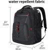 KROSER Travel Laptop Backpack 18.4 inch XXXL Computer Backpack Stylish College Backpack with RFID Pockets USB Charging Port REFLECTIVE STRIPS Water-Repellent Daypack for Business/Men(18.4 inch)