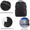 KROSER Travel Laptop Backpack 18.4 inch XXXL Computer Backpack Stylish College Backpack with RFID Pockets USB Charging Port REFLECTIVE STRIPS Water-Repellent Daypack for Business/Men(18.4 inch)