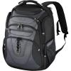 KROSER Friendly Travel Laptop Backpack 17.3 inch XXXL Gaming Backpack Water-Repellent College Daypack Business Backpack with RFID Pockets & USB Port for Men/Women-Black/Red(Black/Grey-18.4)