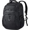 KROSER Friendly Travel Laptop Backpack 17.3 inch XXXL Gaming Backpack Water-Repellent College Daypack Business Backpack with RFID Pockets & USB Port for Men/Women-Black/Red(Black-18.4)