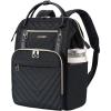 KROSER Laptop Backpack 17″ Stylish Backpack Water Repellent College Casual Daypack with USB Port Travel Business Work Bag for Men/Women-Quilted | Water Repellent, College, Casual Daypack, USB Port, Travel, Business(Quilted Black)