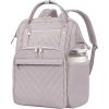 KROSER Laptop Backpack 17″ Stylish Backpack Water Repellent College Casual Daypack with USB Port Travel Business Work Bag for Men/Women-Quilted | Water Repellent, College, Casual Daypack, USB Port, Travel, Business(Quilted Dusty Pink)