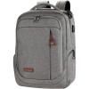 KROSER Laptop Backpack Large Computer Backpack Fits up to 17.3 Inch Laptop with USB Charging Port Water-Repellent Travel Backpack Casual Daypack for Business/College/Women/Men-Charcoal Black(A-grey-17.3″)