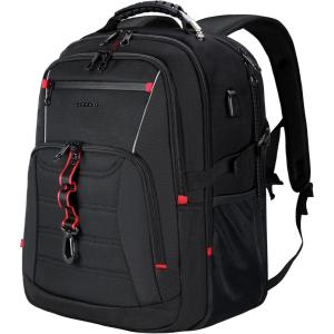 KROSER Travel Laptop Backpack 18.4 inch XXXL Computer Backpack Stylish College Backpack with RFID Pockets USB Charging Port REFLECTIVE STRIPS Water-Repellent Daypack for Business/Men(17.3 inch)