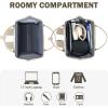 KROSER Laptop Backpack 17″ Stylish Backpack Water Repellent College Casual Daypack with USB Port Travel Business Work Bag for Men/Women-Beige/Haze Blue(Beige/Khaki)