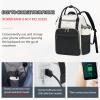 KROSER Laptop Backpack 17″ Stylish Backpack Water Repellent College Casual Daypack with USB Port Travel Business Work Bag for Men/Women-Beige/Haze Blue(Beige/Black)