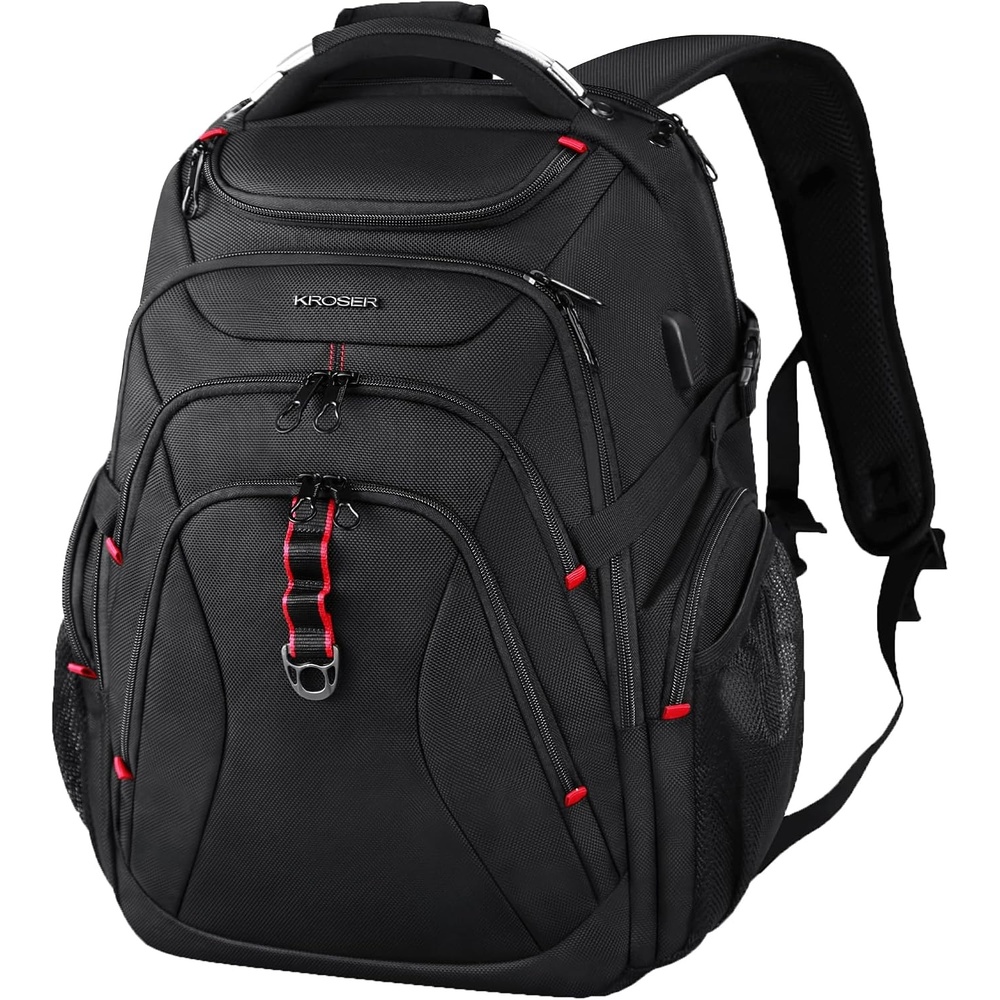 image:imageKROSER Laptop Backpack 184 Inch Computer Backpack for MenWomenCollege Travel with Hard Shell Saferoom RFID Pockets WaterRepellent Business Daypack Stylish Bag Women Black Army Green XXXLBlack173