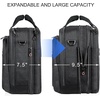 KROSER 17.3 Inch Laptop Computer Bag Messenger Water-Repellent Briefcase | Expandable large capacity, padded laptop protection,shoulder and luggage strap for business daily and travel-Black