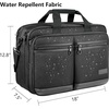 KROSER 17.3 Inch Laptop Computer Bag Messenger Water-Repellent Briefcase | Expandable large capacity, padded laptop protection,shoulder and luggage strap for business daily and travel-Black