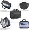 KROSER 17.3 Inch Laptop Computer Bag Messenger Water-Repellent Briefcase | Expandable large capacity, padded laptop protection,shoulder and luggage strap for business daily and travel-Black