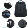 KROSER Laptop Backpack 18.4 Inch Computer Backpack for Men/Women/College | Travel with Hard Shell Saferoom RFID Pockets Water-Repellent Business Daypack Stylish Bag Women Black Army Green XXXL(Black-18.4)