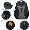 KROSER Laptop Backpack 18.4 Inch Computer Backpack for Men/Women/College | Travel with Hard Shell Saferoom RFID Pockets Water-Repellent Business Daypack Stylish Bag Women Black Army Green XXXL(Black/Grey-18.4)