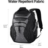 KROSER Laptop Backpack 18.4 Inch Computer Backpack for Men/Women/College | Travel with Hard Shell Saferoom RFID Pockets Water-Repellent Business Daypack Stylish Bag Women Black Army Green XXXL(Black/Grey-18.4)