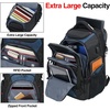 KROSER Laptop Backpack 18.4 Inch Computer Backpack for Men/Women/College | Travel with Hard Shell Saferoom RFID Pockets Water-Repellent Business Daypack Stylish Bag Women Black Army Green XXXL(Black/Haze Blue-17.3)