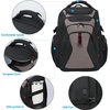 KROSER Laptop Backpack 18.4 Inch Computer Backpack for Men/Women/College | Travel with Hard Shell Saferoom RFID Pockets Water-Repellent Business Daypack Stylish Bag Women Black Army Green XXXL(Black/Light Browm-17.3)