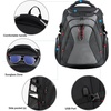 KROSER Laptop Backpack 18.4 Inch Computer Backpack for Men/Women/College | Travel with Hard Shell Saferoom RFID Pockets Water-Repellent Business Daypack Stylish Bag Women Black Army Green XXXL(Black/Grey-17.3)