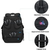 KROSER Laptop Backpack 18.4 Inch Computer Backpack for Men/Women/College | Travel with Hard Shell Saferoom RFID Pockets Water-Repellent Business Daypack Stylish Bag Women Black Army Green XXXL(Black/Red-18.4)