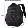 KROSER Laptop Backpack 18.4 Inch Computer Backpack for Men/Women/College | Travel with Hard Shell Saferoom RFID Pockets Water-Repellent Business Daypack Stylish Bag Women Black Army Green XXXL(Black-17.3)