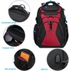 KROSER Laptop Backpack 18.4 Inch Computer Backpack for Men/Women/College | Travel with Hard Shell Saferoom RFID Pockets Water-Repellent Business Daypack Stylish Bag Women Black Army Green XXXL(Black/Red-17.3)
