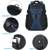 KROSER Laptop Backpack 18.4 Inch Computer Backpack for Men/Women/College | Travel with Hard Shell Saferoom RFID Pockets Water-Repellent Business Daypack Stylish Bag Women Black Army Green XXXL(Black/Haze Blue-18.4)