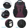 KROSER Laptop Backpack 18.4 Inch Computer Backpack for Men/Women/College | Travel with Hard Shell Saferoom RFID Pockets Water-Repellent Business Daypack Stylish Bag Women Black Army Green XXXL(Black/Burgundy-18.4)