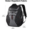 KROSER Laptop Backpack 18.4 Inch Computer Backpack for Men/Women/College | Travel with Hard Shell Saferoom RFID Pockets Water-Repellent Business Daypack Stylish Bag Women Black Army Green XXXL(Black/Grey-17.3)