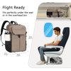 KROSER Travel Backpack for men, Laptop Carry On Backpack Flight Approved | 17.3 inch Laptop , Computer Bag Casual Daypack for Weekender Business Hiking, Can accommodate basketball-Desert(Desert-17.3)