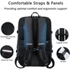 KROSER Travel Backpack for men, Laptop Carry On Backpack Flight Approved | 17.3 inch Laptop , Computer Bag Casual Daypack for Weekender Business Hiking, Can accommodate basketball-Desert(Black-17.3)
