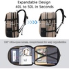 KROSER Travel Backpack for men, Laptop Carry On Backpack Flight Approved | 17.3 inch Laptop , Computer Bag Casual Daypack for Weekender Business Hiking, Can accommodate basketball-Desert(Desert-17.3)