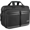 KROSER 17.3 Inch Laptop Computer Bag Messenger Water-Repellent Briefcase | Expandable large capacity, padded laptop protection,shoulder and luggage strap for business daily and travel-Black