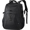 KROSER Laptop Backpack 18.4 Inch Computer Backpack for Men/Women/College | Travel with Hard Shell Saferoom RFID Pockets Water-Repellent Business Daypack Stylish Bag Women Black Army Green XXXL(Black-18.4)
