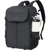 KROSER Travel Backpack for men, Laptop Carry On Backpack Flight Approved | 17.3 inch Laptop , Computer Bag Casual Daypack for Weekender Business Hiking, Can accommodate basketball-Desert(Black-17.3)