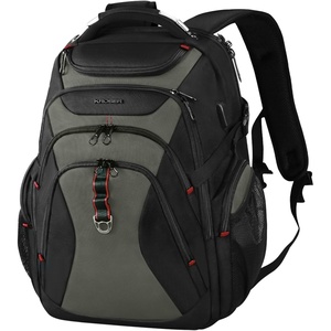 KROSER Laptop Backpack 18.4 Inch Computer Backpack for Men/Women/College | Travel with Hard Shell Saferoom RFID Pockets Water-Repellent Business Daypack Stylish Bag Women Black Army Green XXXL(Black/Army Green-17.3)