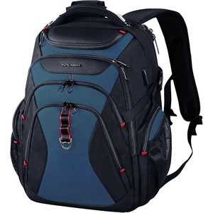 KROSER Laptop Backpack 18.4 Inch Computer Backpack for Men/Women/College | Travel with Hard Shell Saferoom RFID Pockets Water-Repellent Business Daypack Stylish Bag Women Black Army Green XXXL(Black/Haze Blue-17.3)