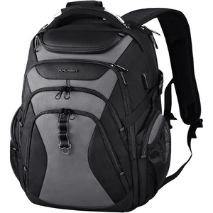 KROSER Laptop Backpack 18.4 Inch Computer Backpack for Men/Women/College | Travel with Hard Shell Saferoom RFID Pockets Water-Repellent Business Daypack Stylish Bag Women Black Army Green XXXL(Black/Grey-18.4)